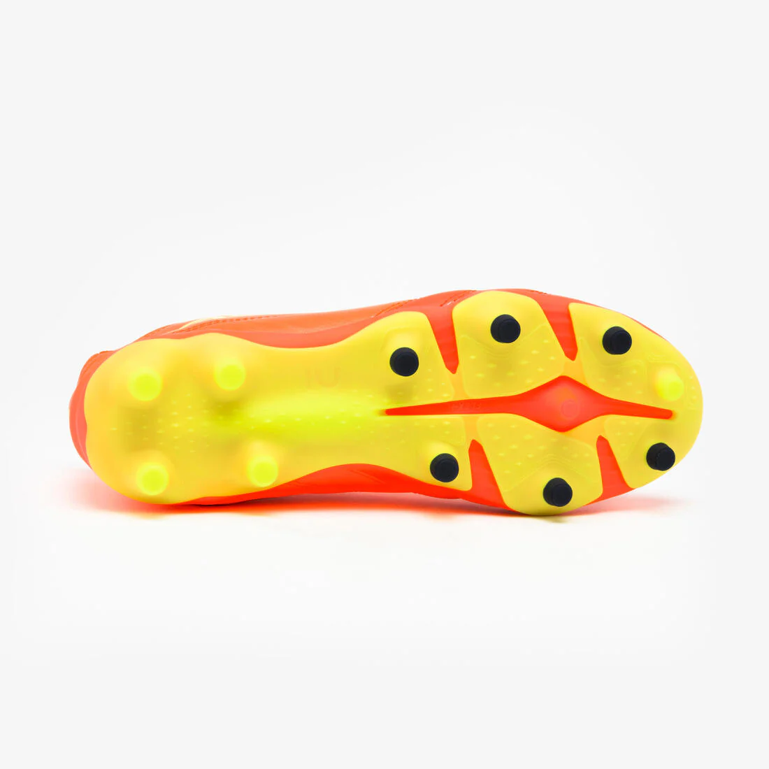 CHAUSSURES DE FOOTBALL ENFANT EN CUIR ET A LACETS VIRALTO II FG ACID RED - Image 4