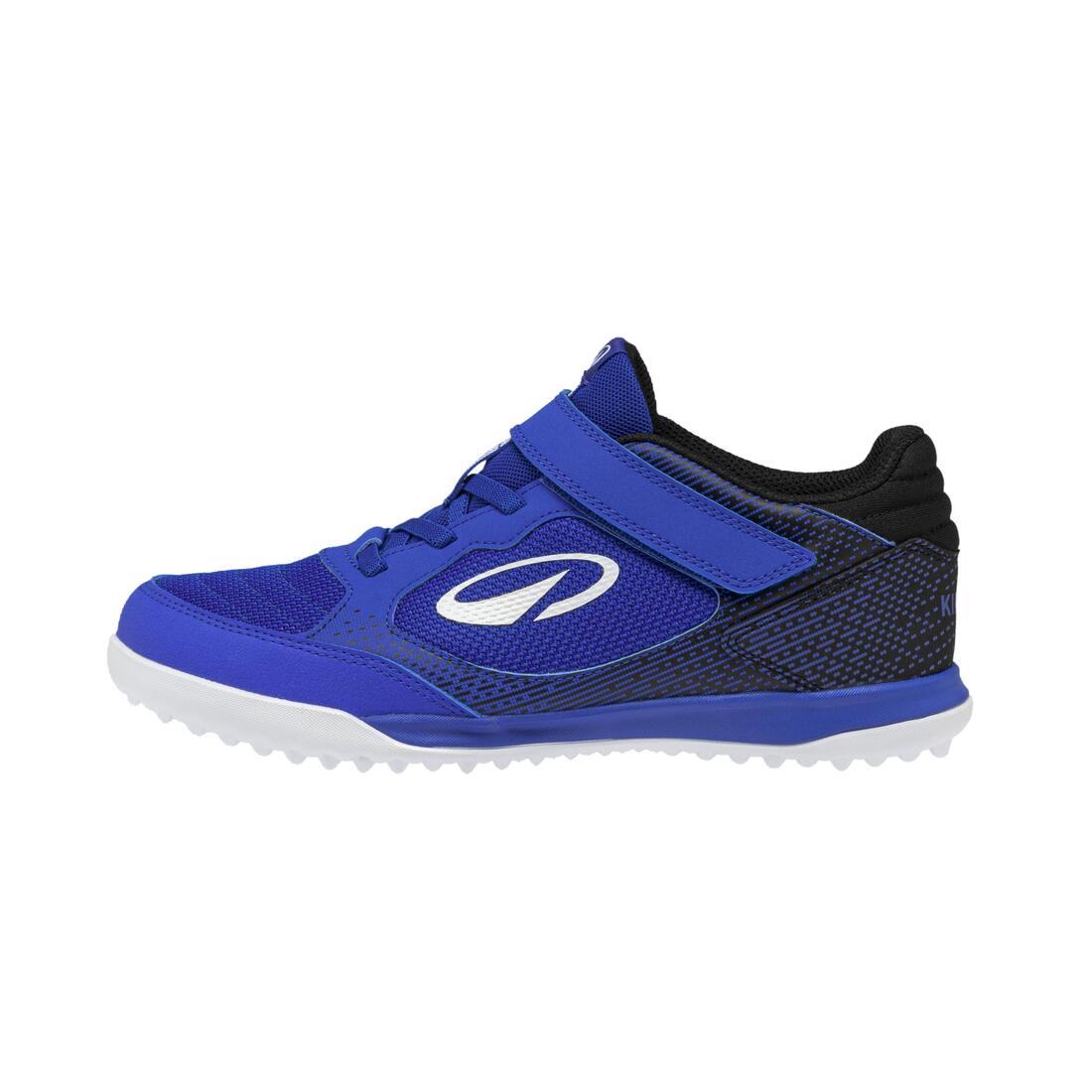 Chaussures de football sans lacet enfant, Eskudo Club Turf Easy bleu et