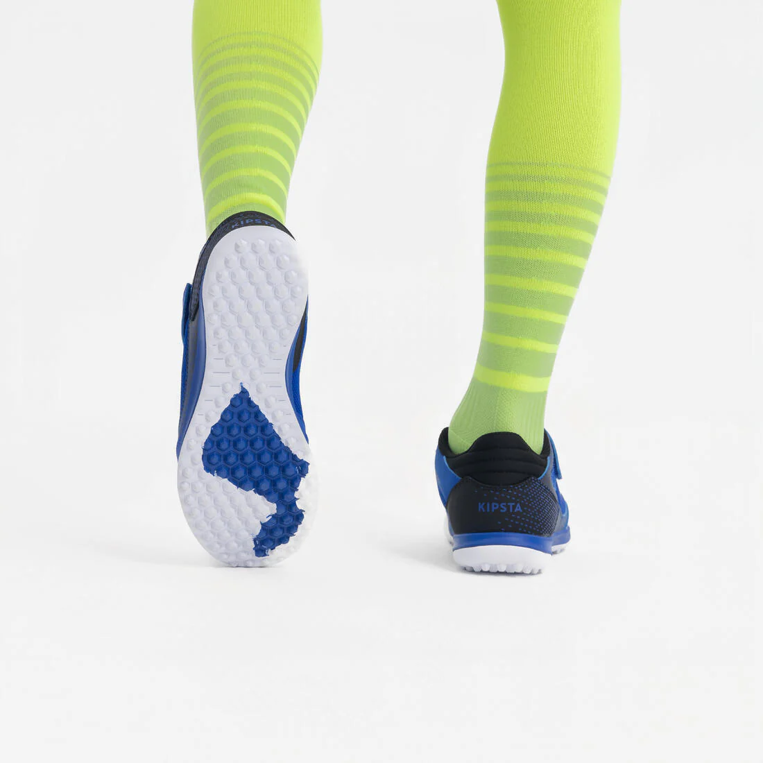 Chaussures de football sans lacet enfant, Eskudo Club Turf Easy bleu et - Image 13
