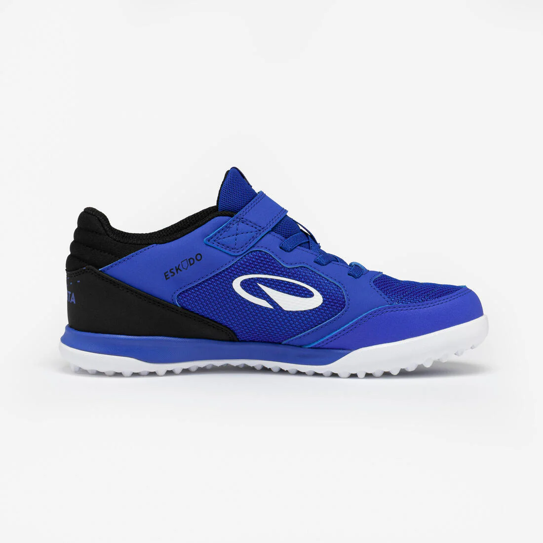 Chaussures de football sans lacet enfant, Eskudo Club Turf Easy bleu et - Image 3