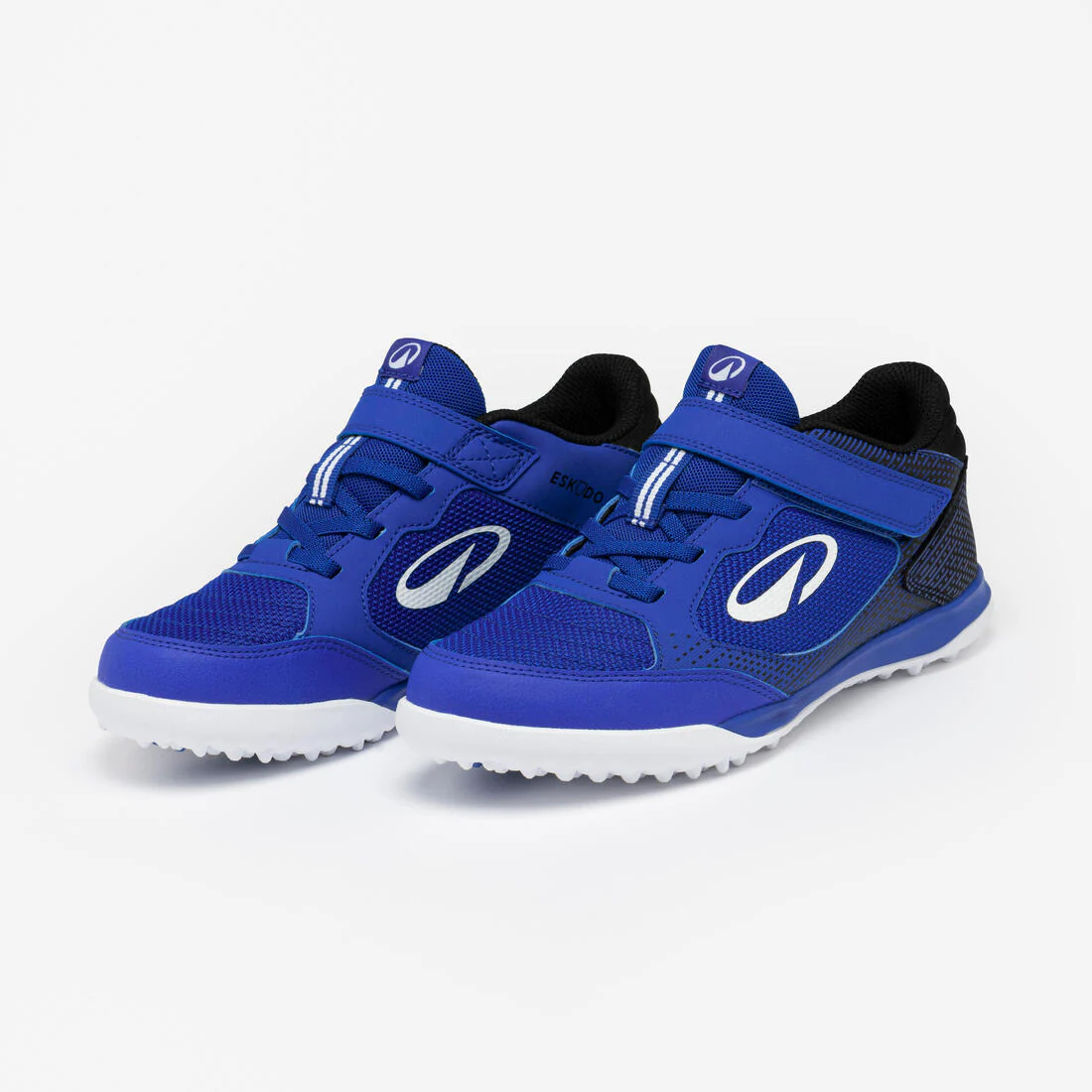 Chaussures de football sans lacet enfant, Eskudo Club Turf Easy bleu et - Image 4