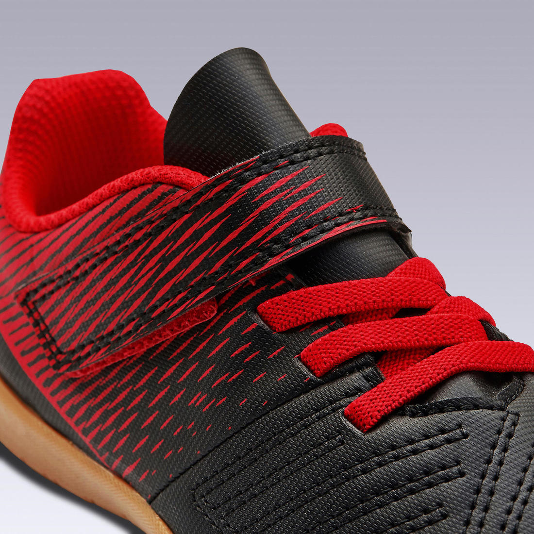 Chaussures de Futsal 100 enfant noir rouge - Image 4