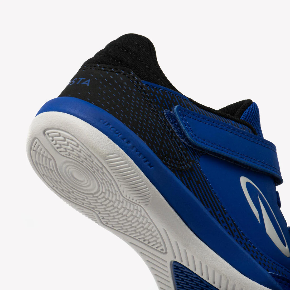 Chaussures de futsal sans lacet enfant, Eskudo Club Sala Easy orange et - Image 3