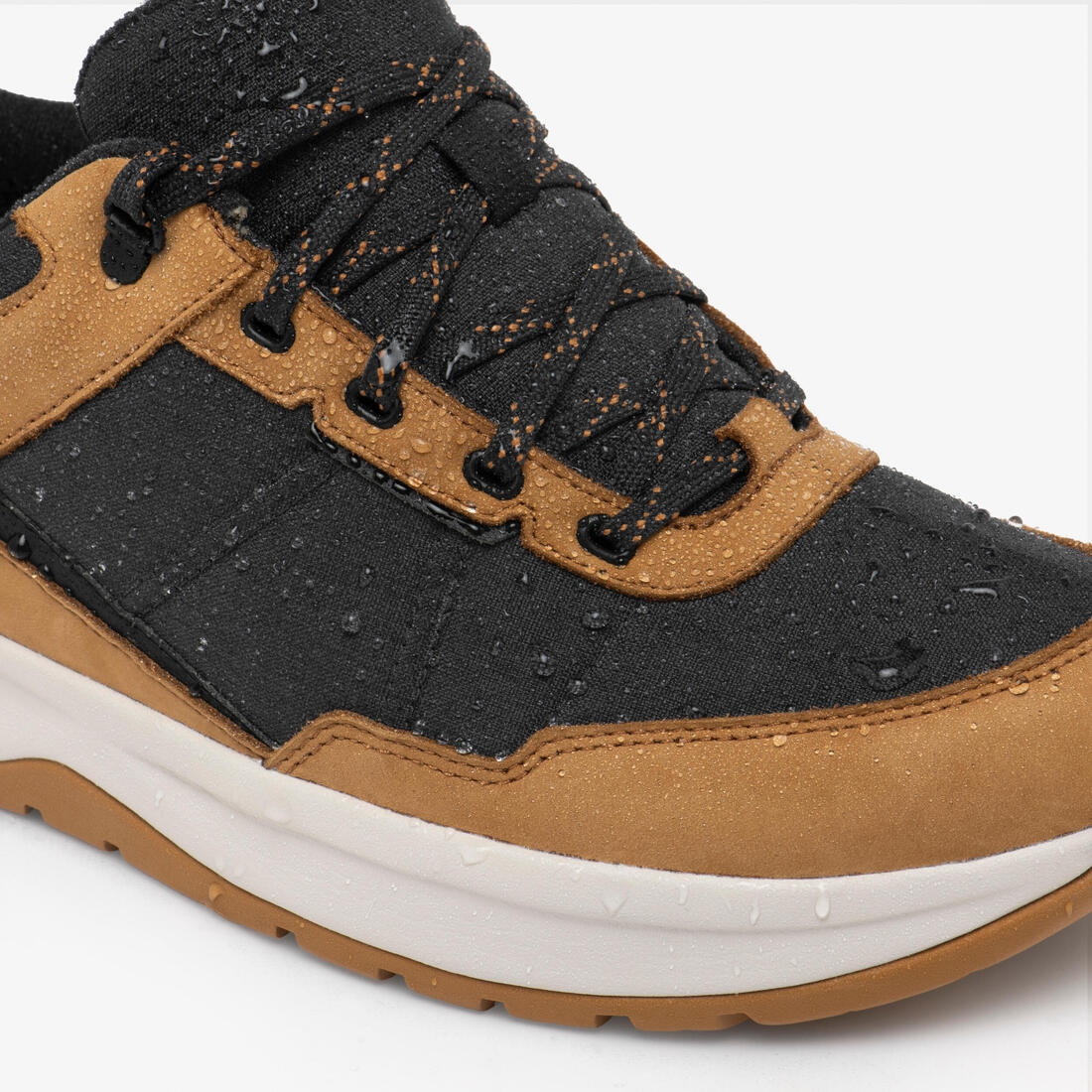 Chaussures de randonnée imperméables homme, NH500 Cuir WP marron gris - Image 3