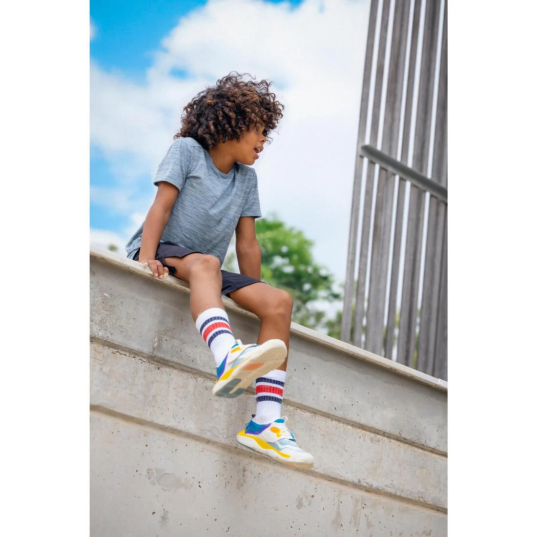 Chaussures de sport à scratch faciles à enfiler enfant,Playful City multicoclore - Image 14