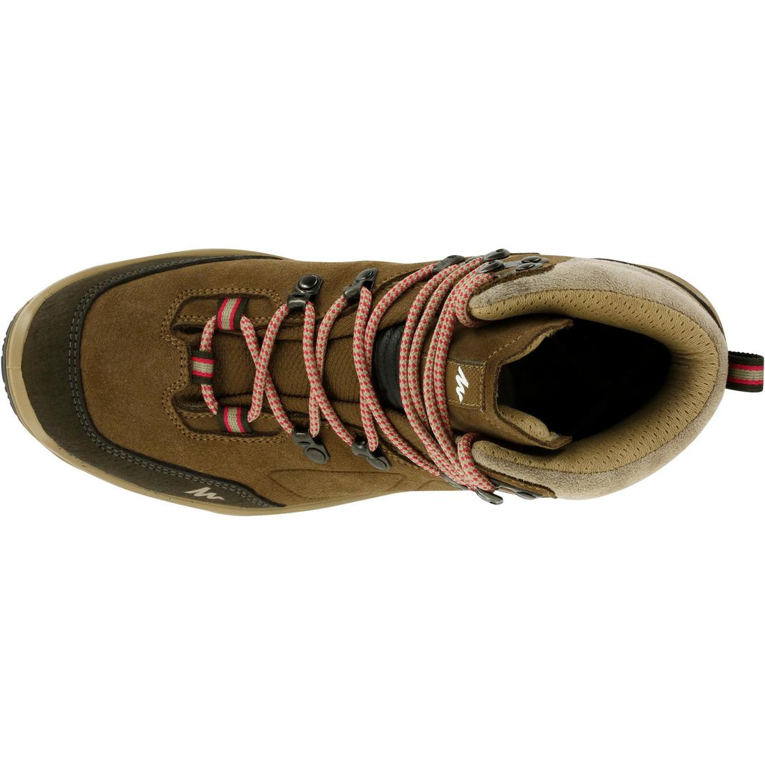CHAUSSURES TREKKING CUIR IMPERMÉABLES - MT100 - BEIGE - FEMME HAUTE - Image 6