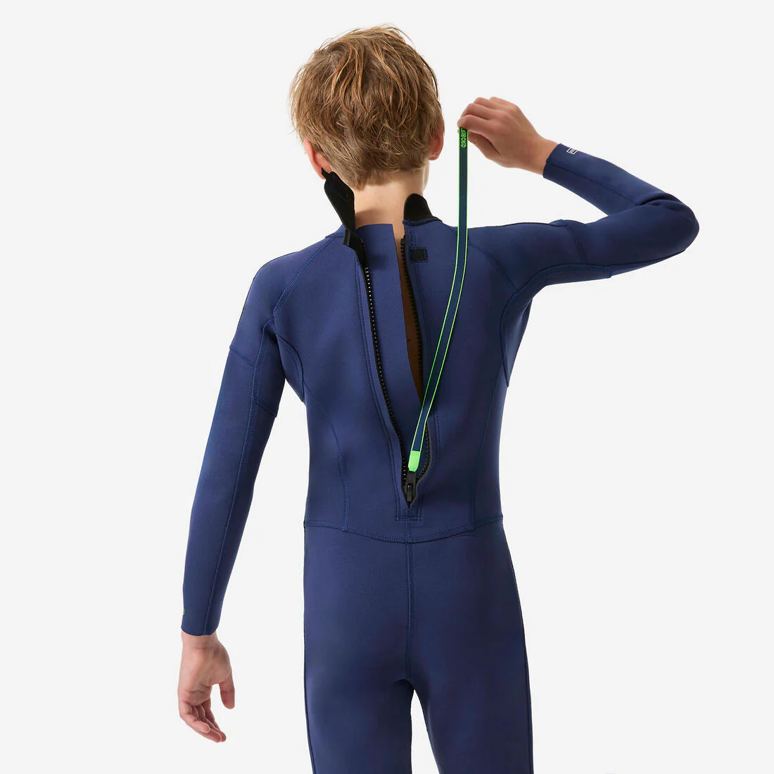 Combinaison intégrale surf caoutchouc naturel 2/2 mm yulex enfant, 100 bleu - Image 6