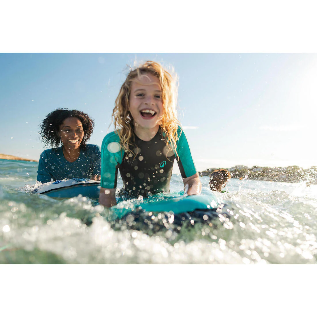 Combinaison shorty surf caoutchouc naturel Yulex 1,5mm enfant, 100 - Image 11