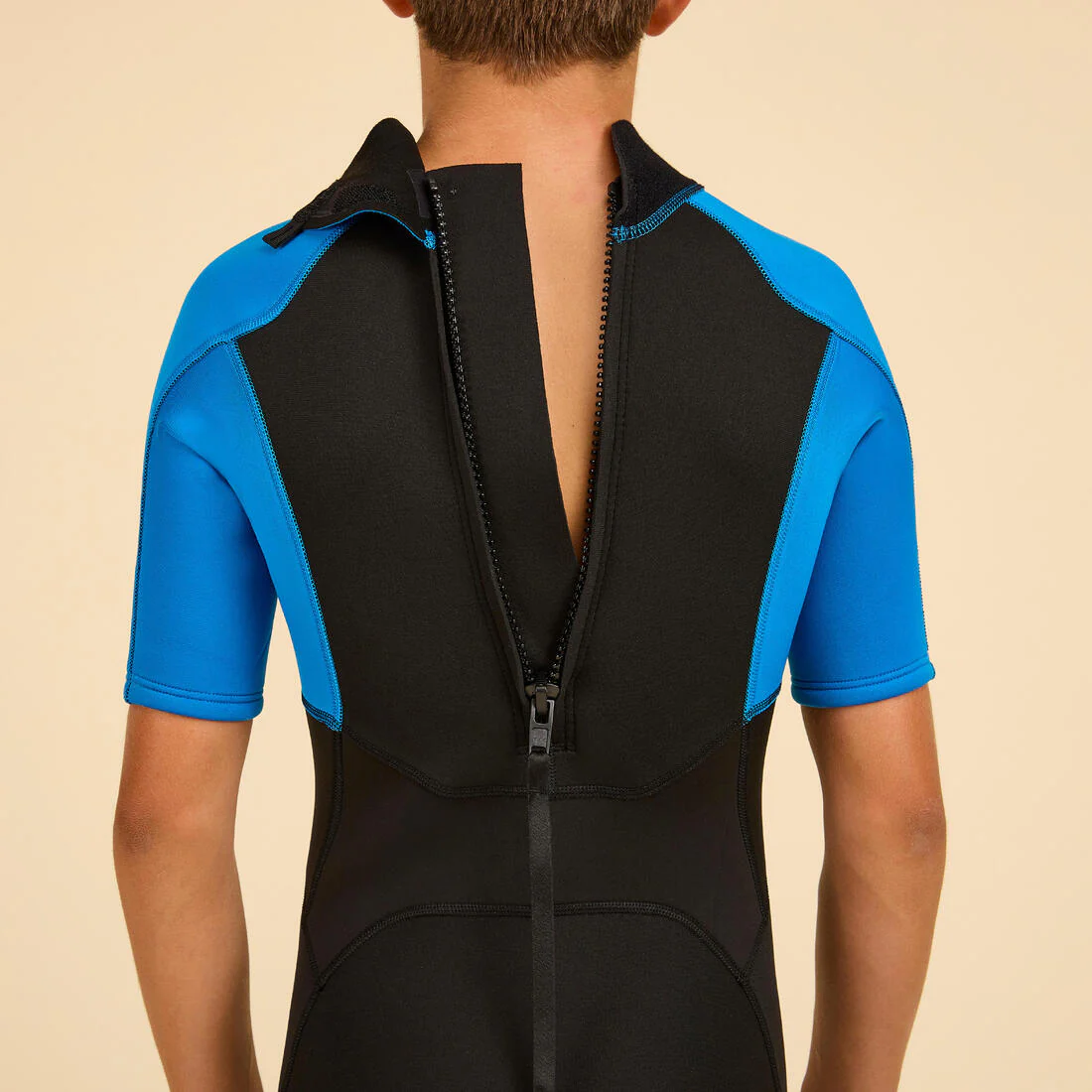 COMBINAISON SURF SHORTY 500 NEOPRENE 1.5MM GARCON BLEUE NOIRE - Image 6