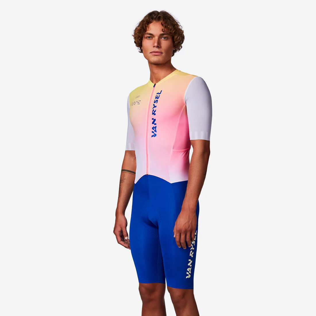 Combinaison vélo route homme été RCR R 2 team blanche - Image 22