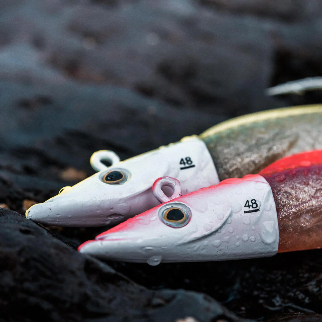 COMBO leurres souples shad lançon EELO 200 48gr FLUO - Image 10