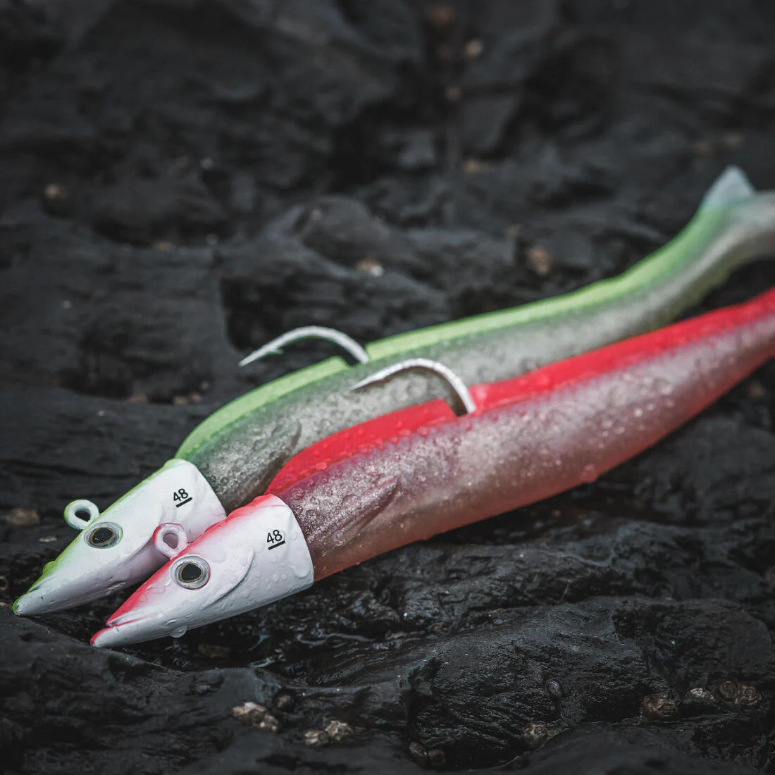 COMBO leurres souples shad lançon EELO 200 48gr FLUO - Image 7