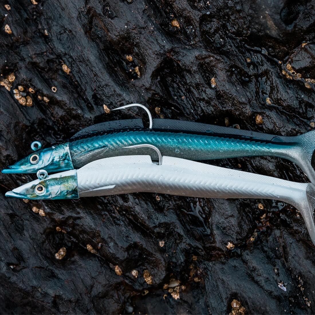 COMBO leurres souples shad lançon EELO 200 48gr FLUO - Image 8