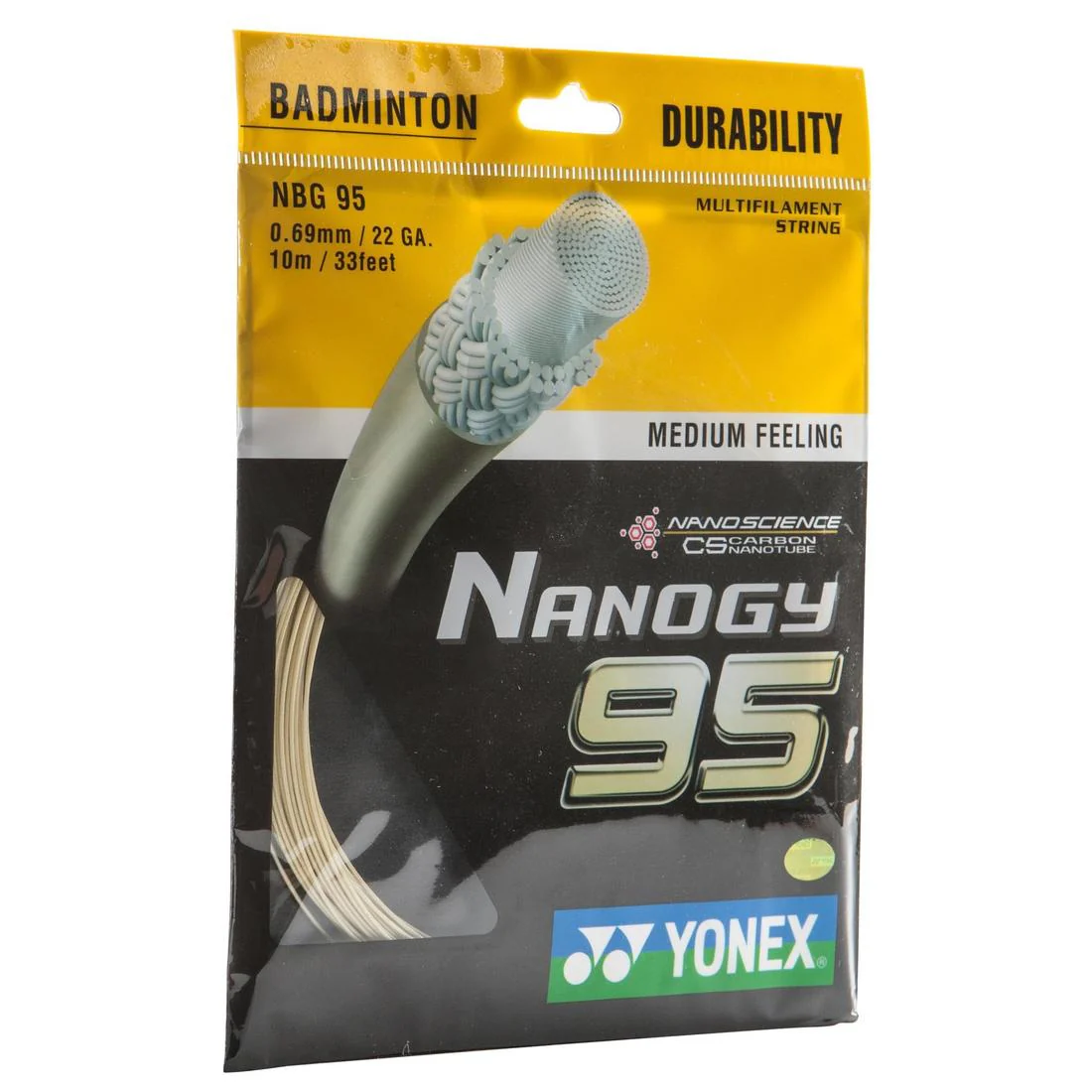 Cordage de badminton nanogy 95 ambre - Image 8