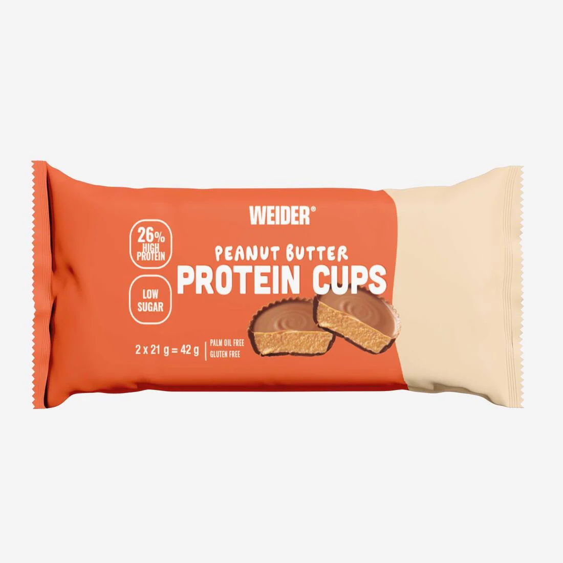 Coupelles beurre de cacahuètes chocolat au lait 2x21g