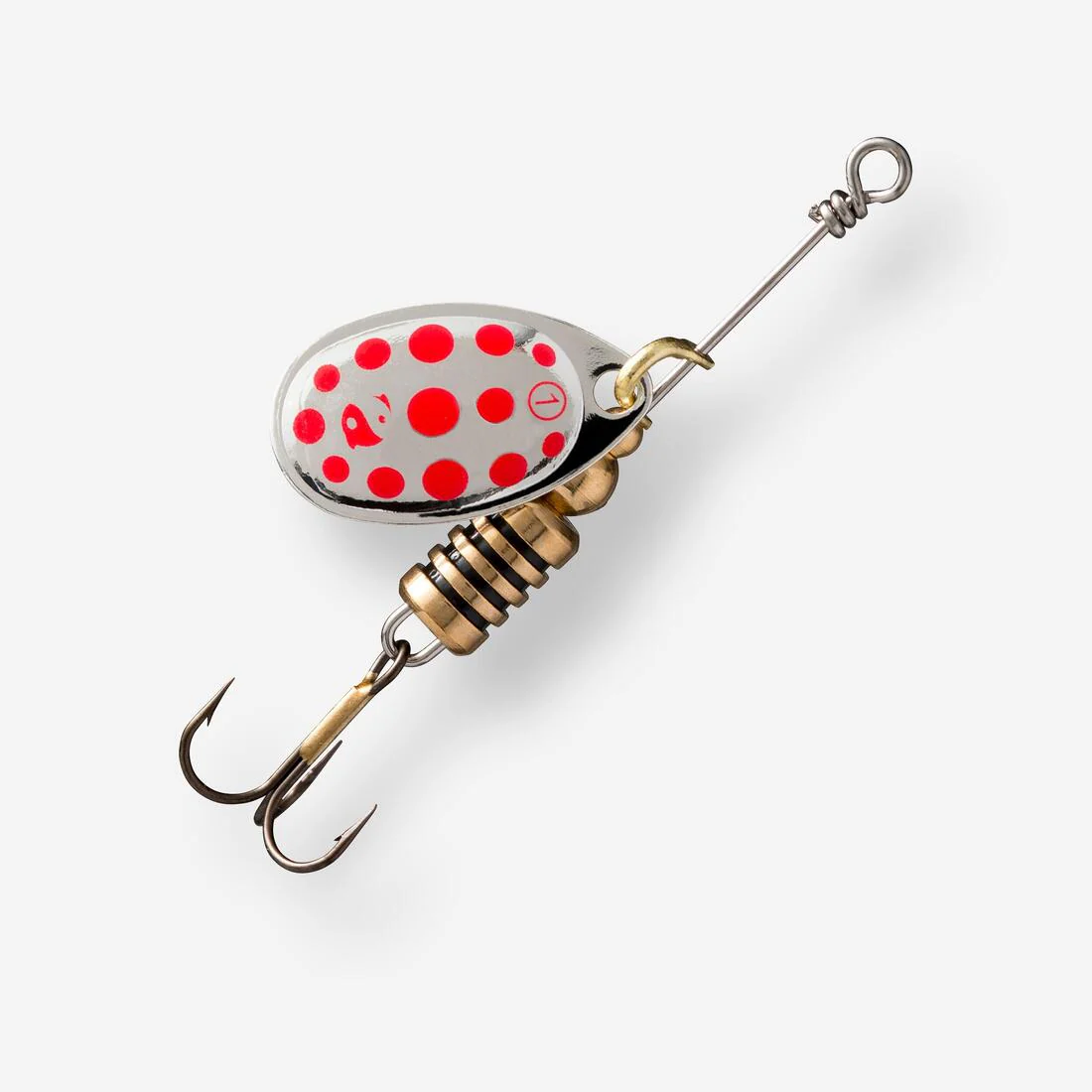 CUILLER TOURNANTE PÊCHE DES CARNASSIERS WETA + #1 ARGENT POINTS ROUGES - Image 4