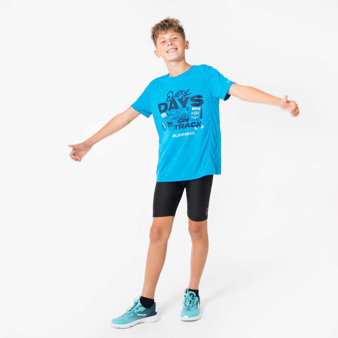 CUISSARD DE RUNNING ENFANT RESPIRANT - KIPRUN DRY NOIR - Image 3