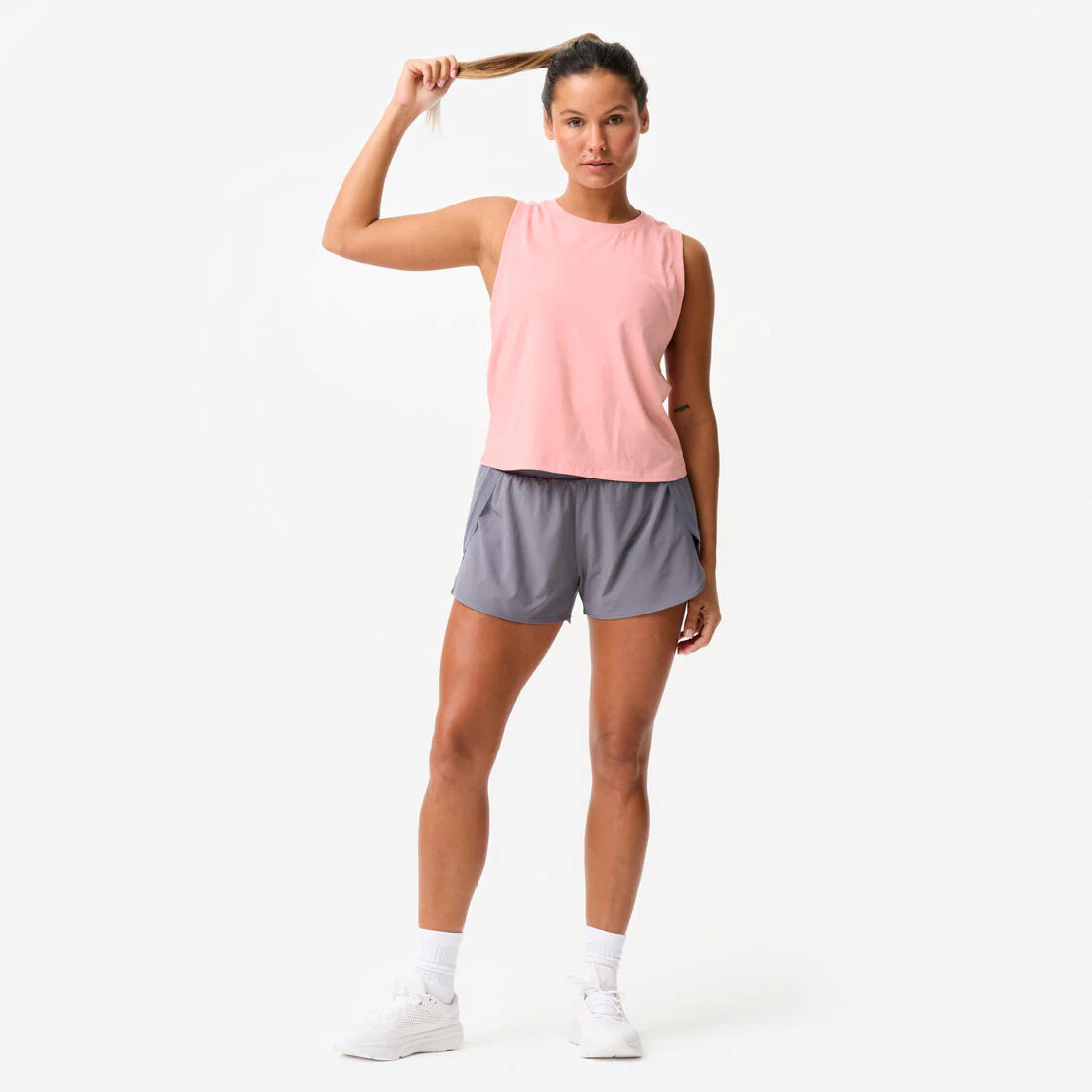 Debardeur crop top femme - parme - Image 3