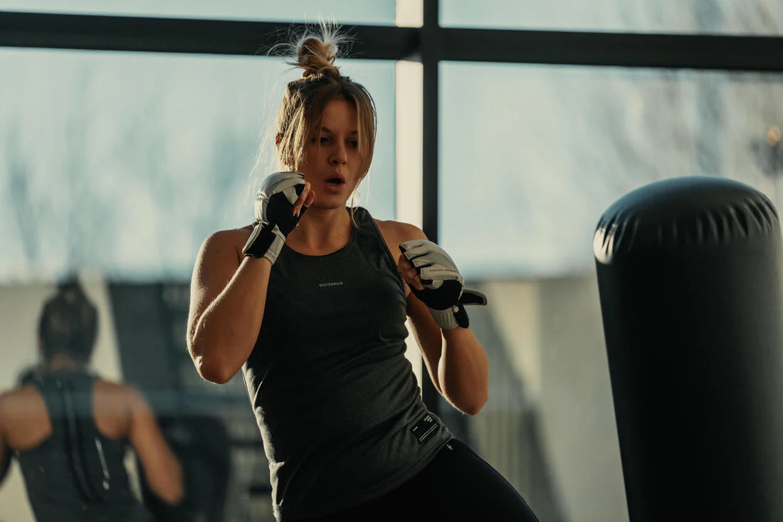 DÉBARDEUR DE BOXE FEMME 500 GRIS - Image 10