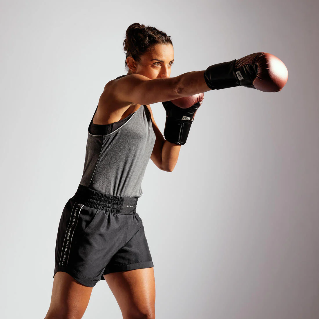 DÉBARDEUR DE BOXE FEMME 500 GRIS - Image 4