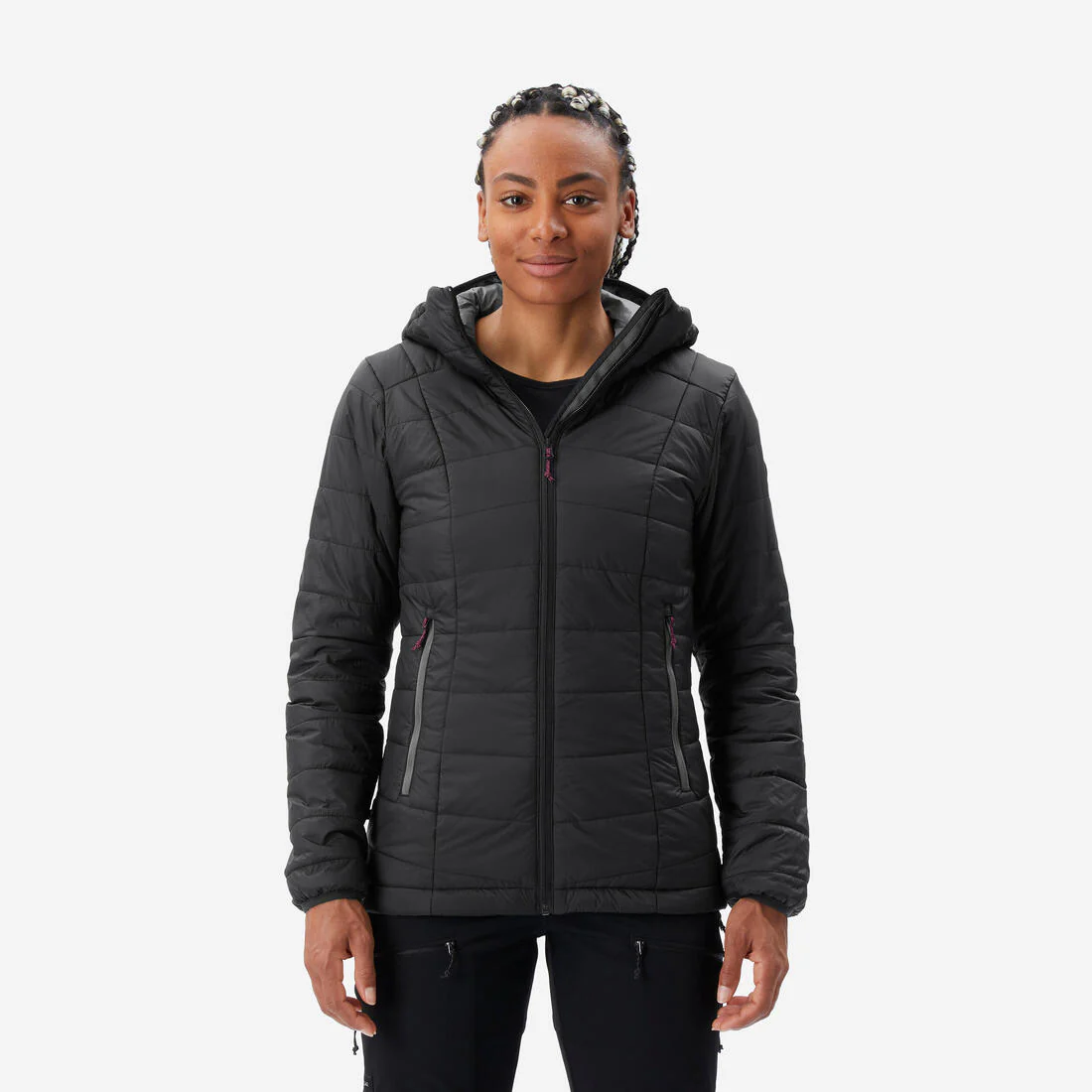 Doudoune de trek à capuche synthétique femme, MT100 - Image 13