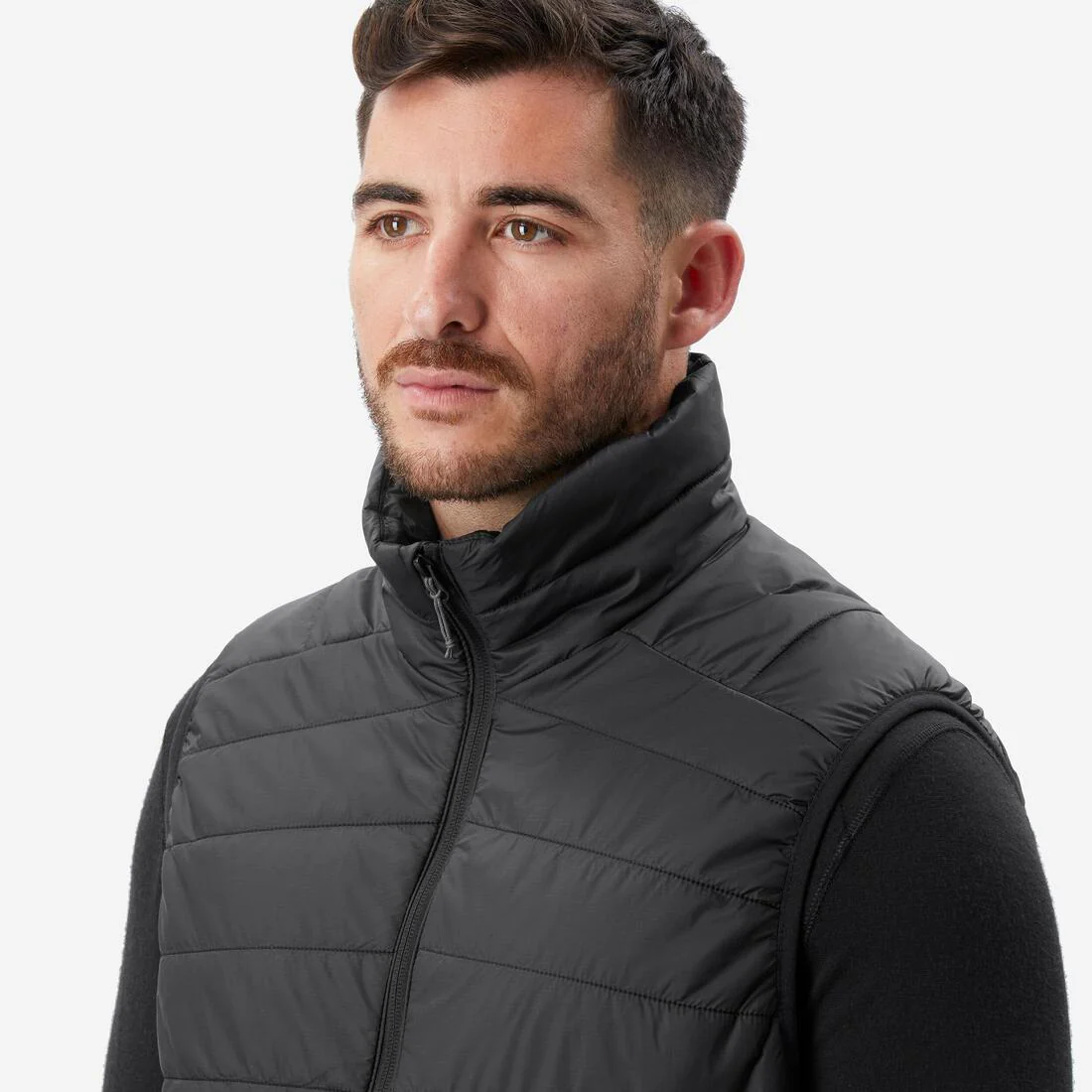 Doudoune de trek sans manches synthétique homme, MT100 noir - Image 3