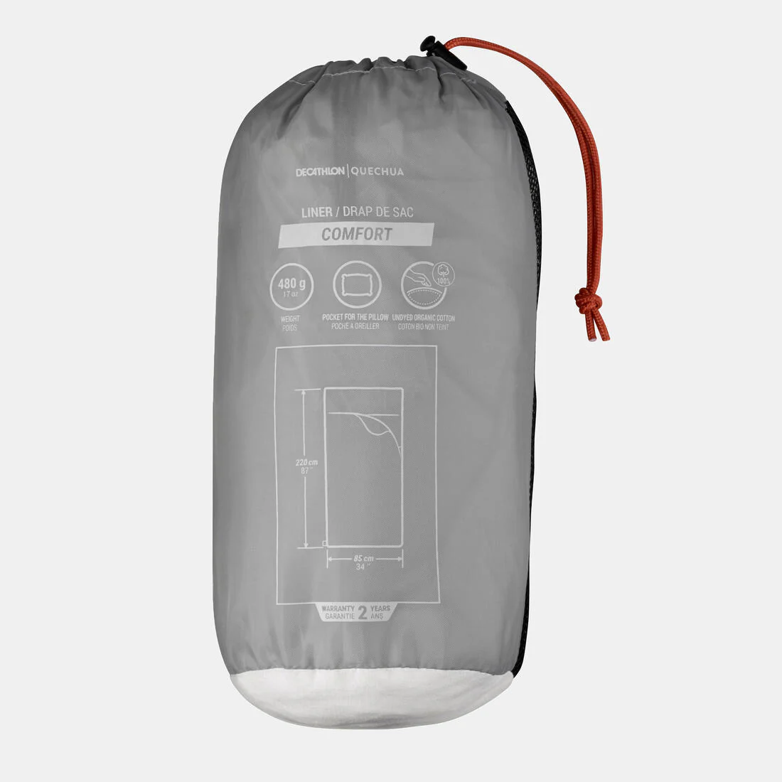 Drap de sac de couchage en coton, confort - Image 3