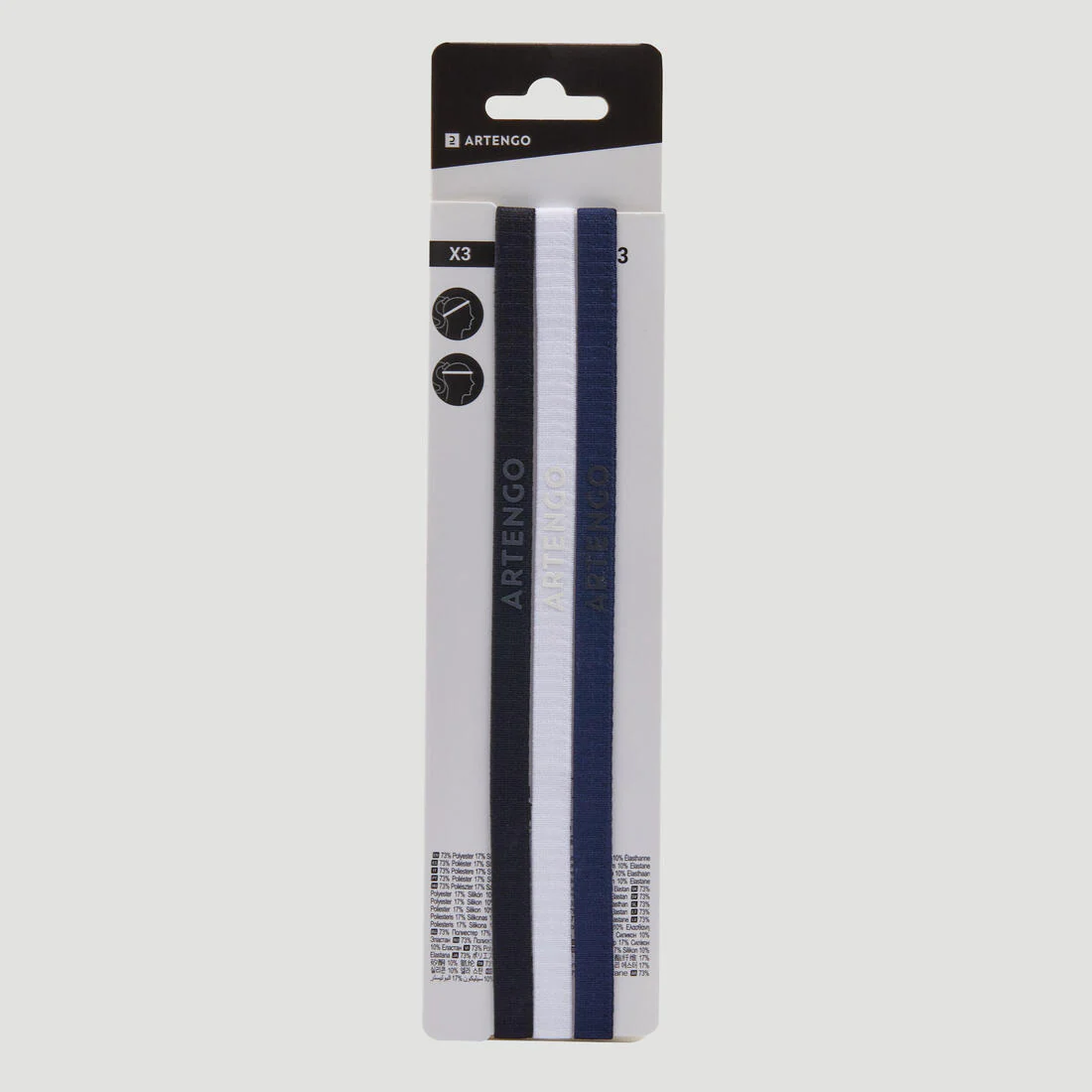 ELASTIC BAND MAINTIEN CHEVEUX X3 NOIR BLANC MARINE - Image 6