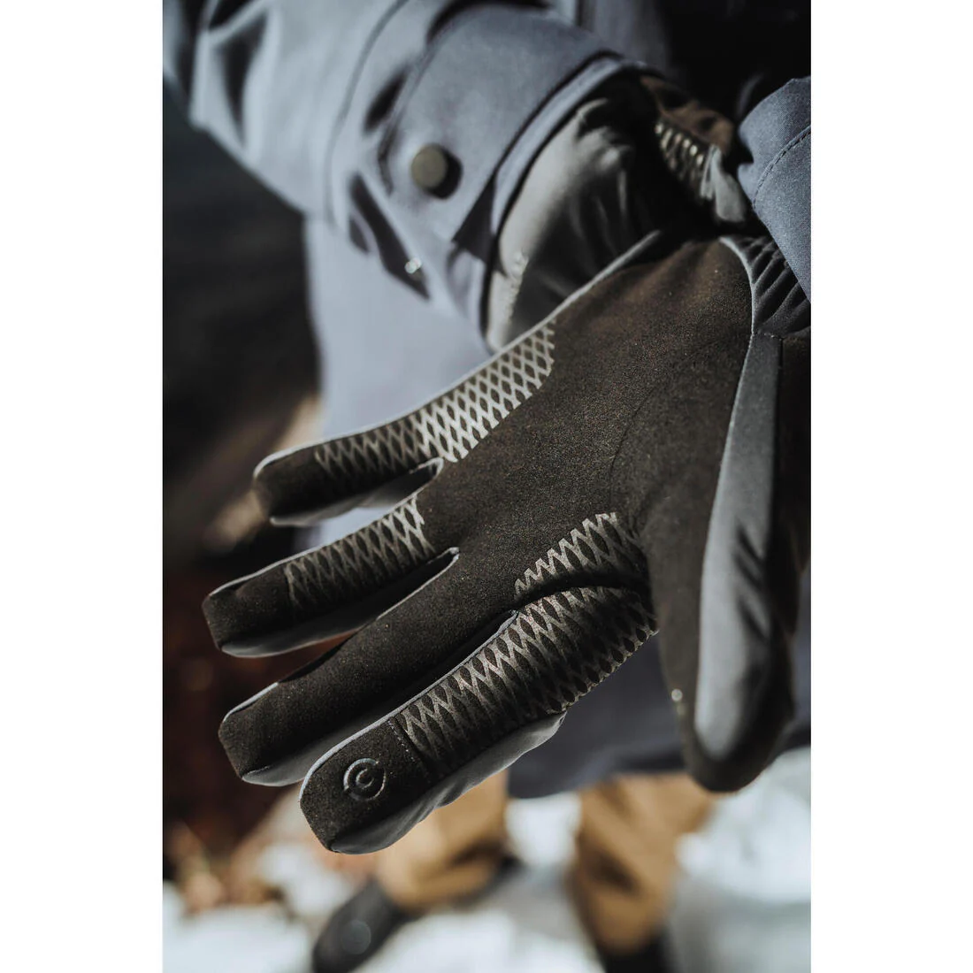Gants tactiles coupe-vent de trekking adulte, MT900 gris - Image 13