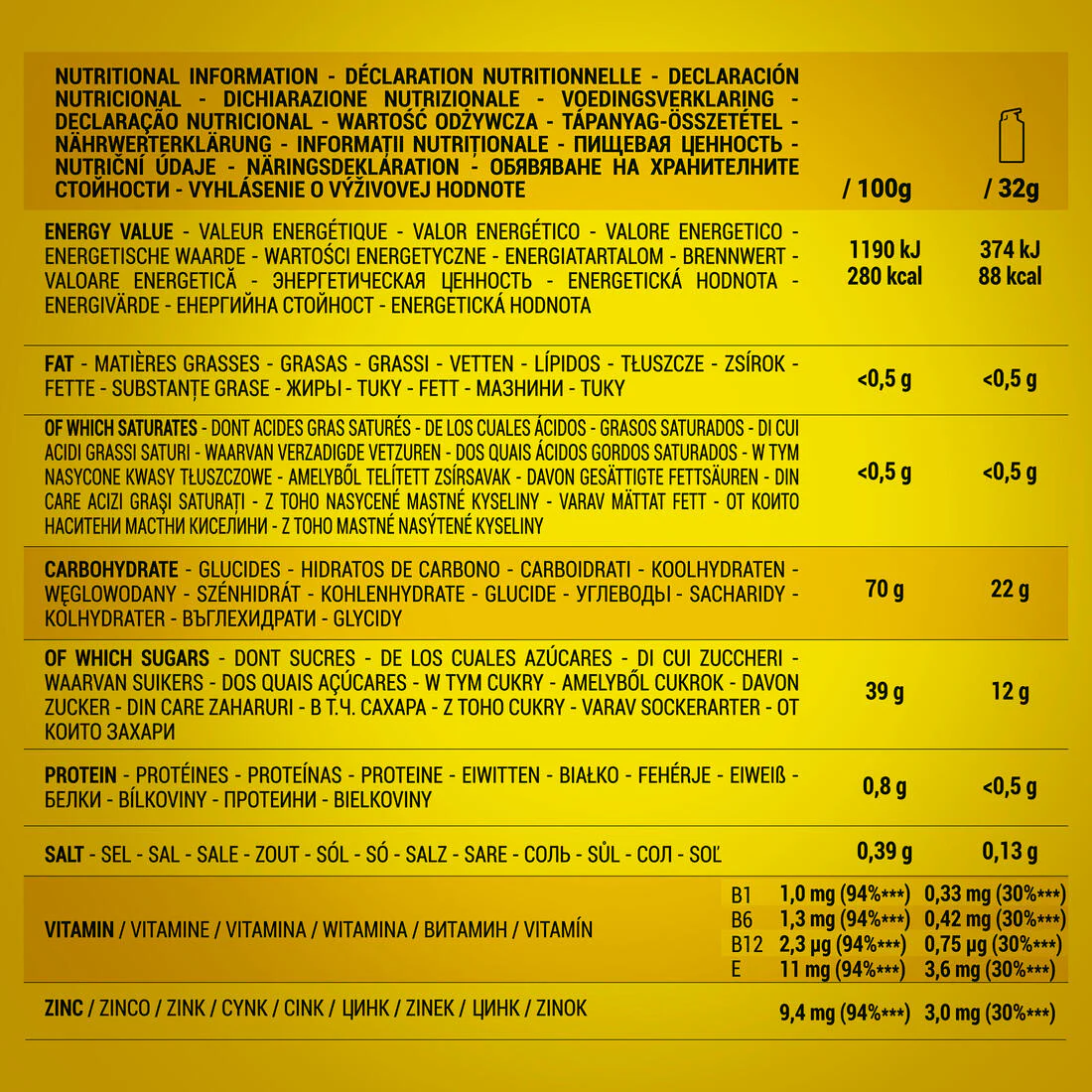 GEL ÉNERGÉTIQUE ECOSIZE LONGUE DISTANCE CITRON 14X32GR - Image 5