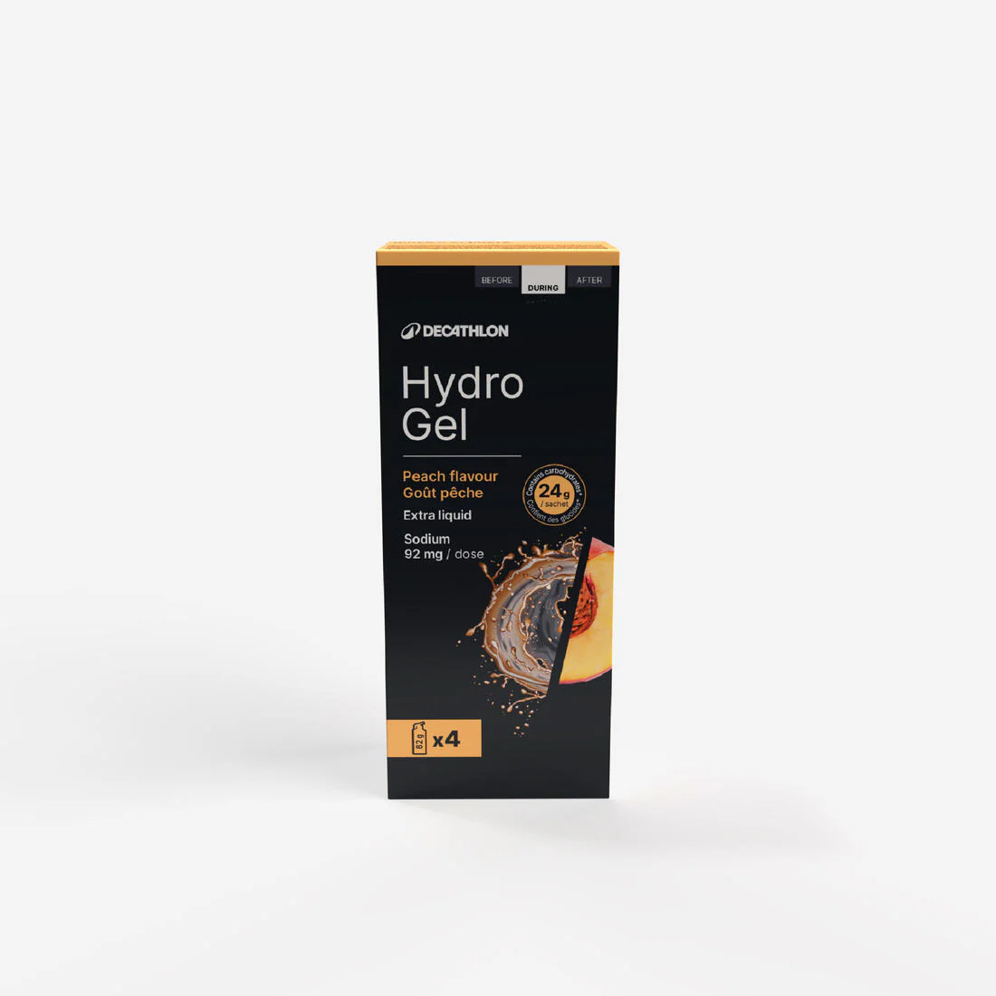 Gel énergétique HYDRO GEL pêche 4 X 53ml