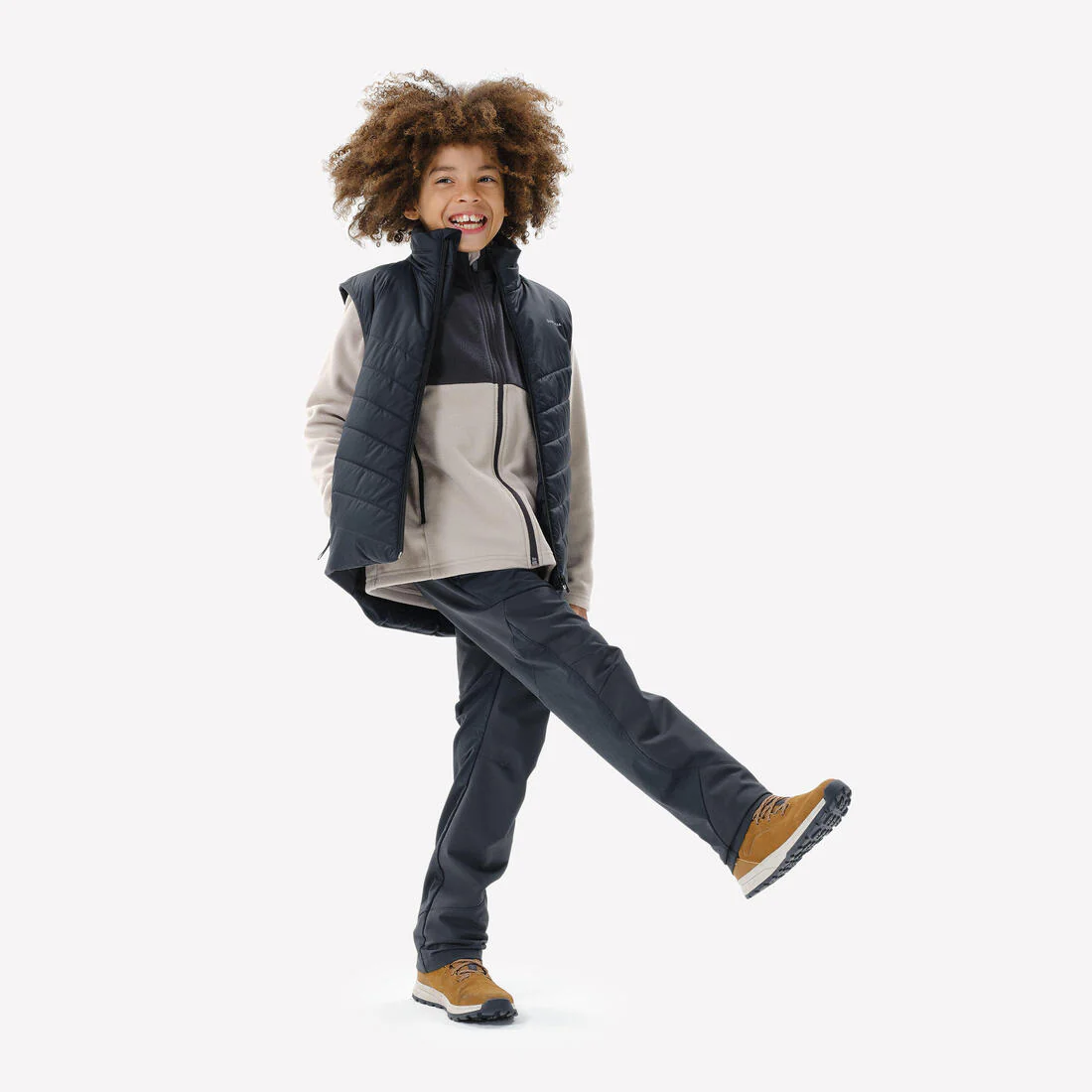 Gilet doudoune de randonnée enfant 7-15 ans, MH500 noir - Image 4
