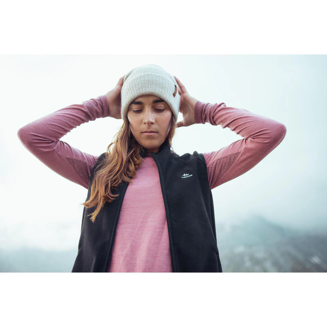 Gilet polaire de randonnée montagne femme, MH100 noir - Image 10
