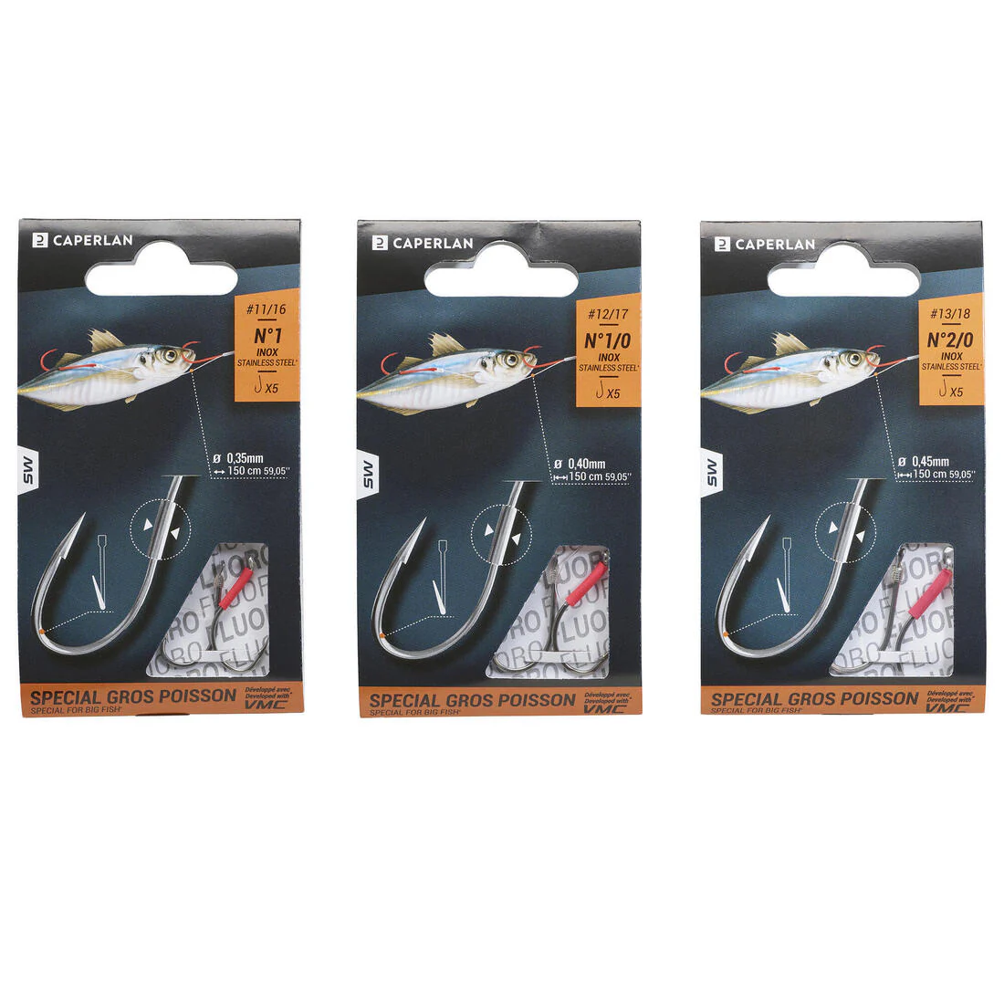 Hameçons montés à oeillet SN SPÉCIAL GROS POISSON en mer - Image 5