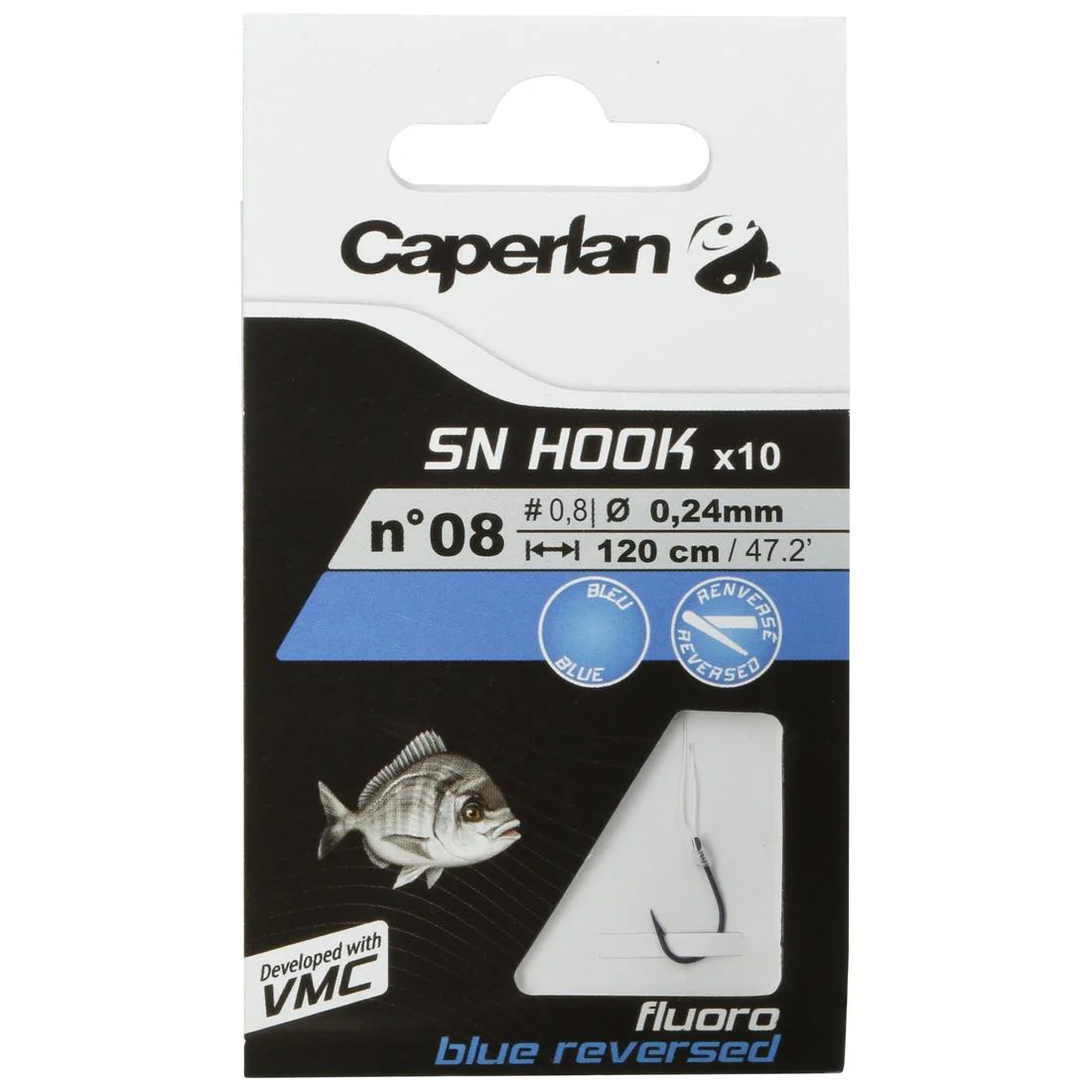 Hameçons montés a palette SN HOOK fluorosea bluereversed pêche en mer - Image 12