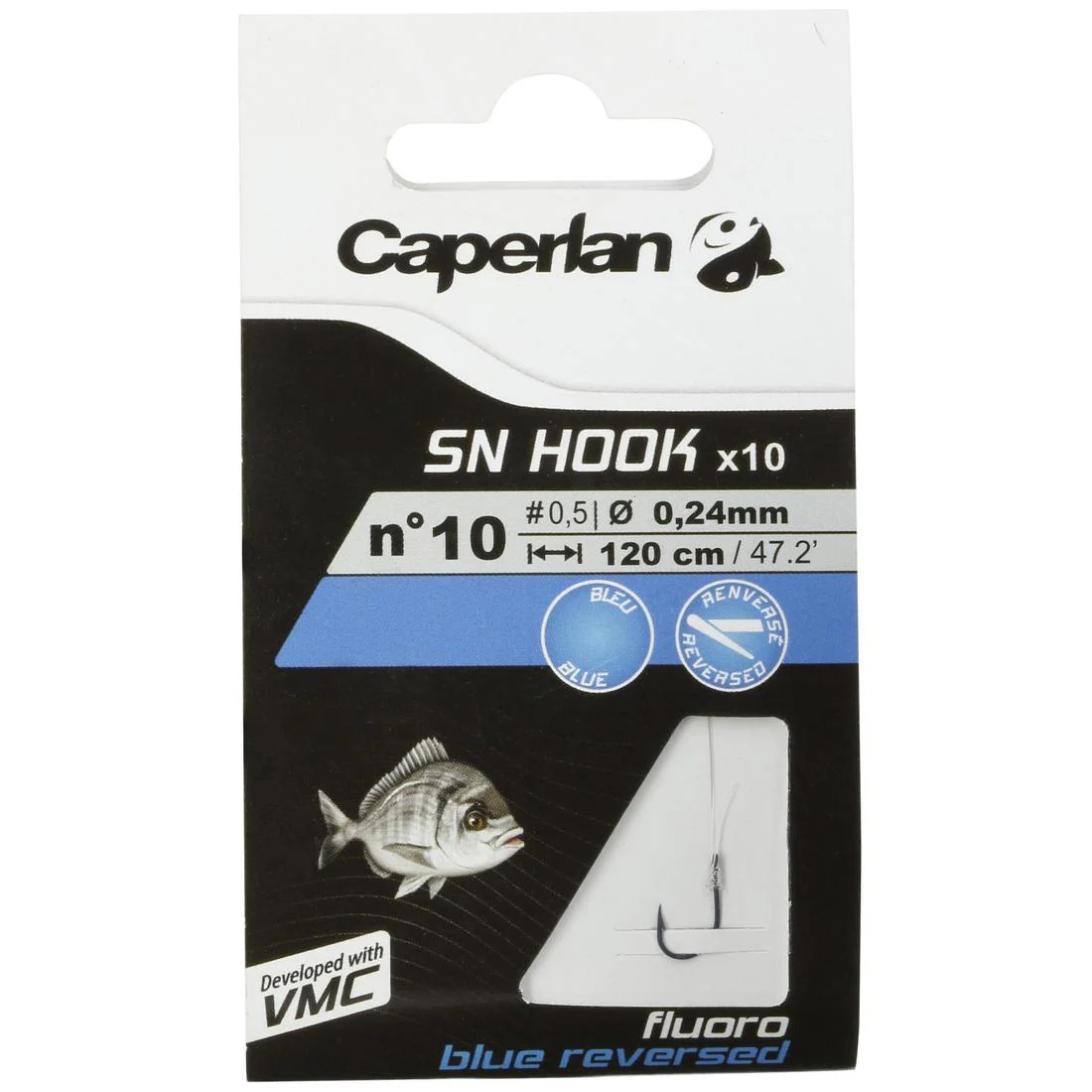 Hameçons montés a palette SN HOOK fluorosea bluereversed pêche en mer - Image 15