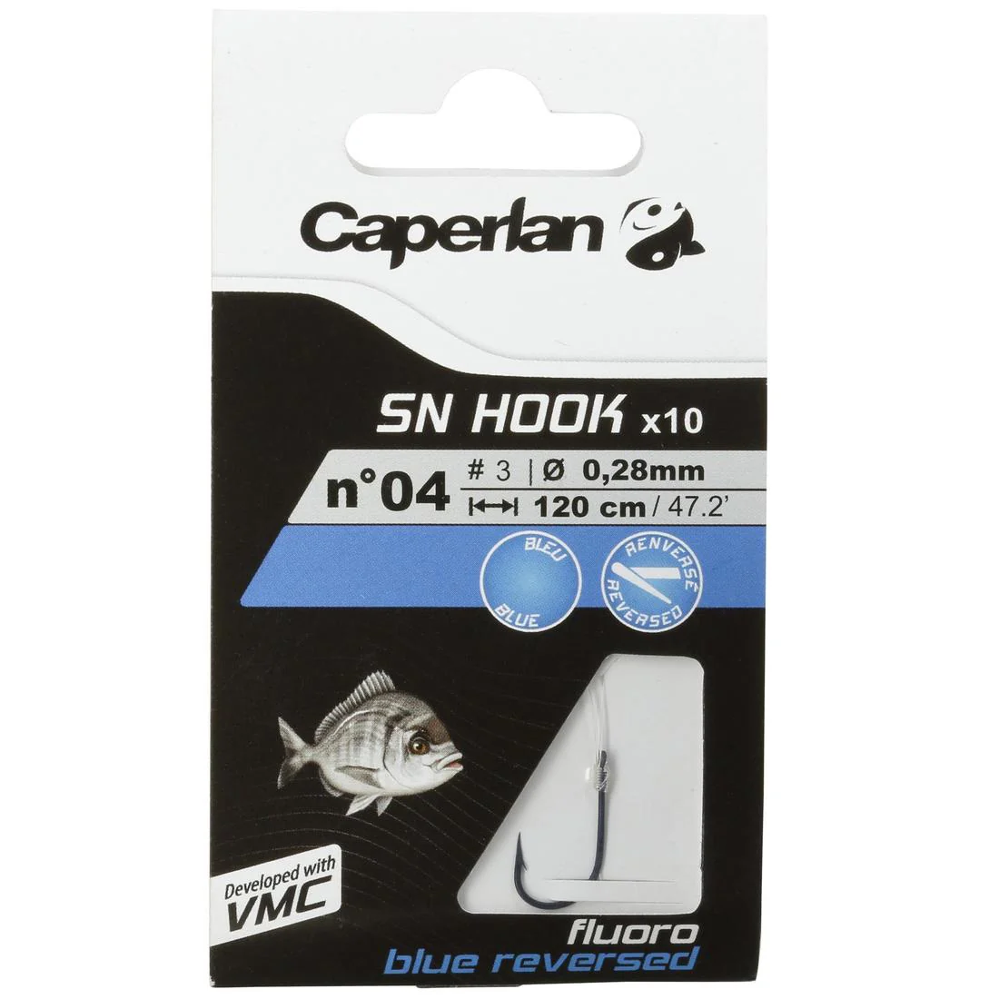 Hameçons montés a palette SN HOOK fluorosea bluereversed pêche en mer - Image 6
