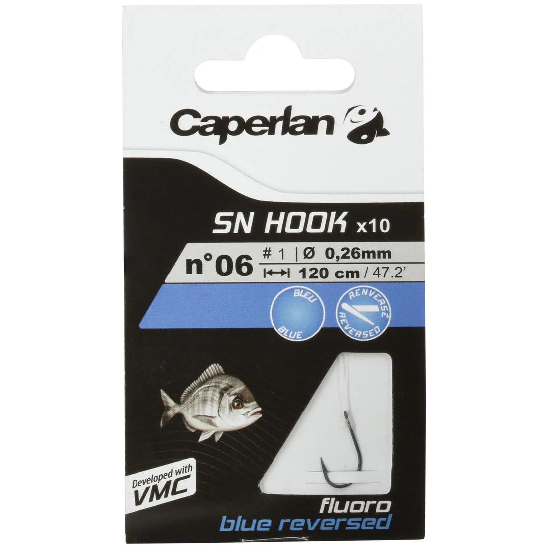 Hameçons montés a palette SN HOOK fluorosea bluereversed pêche en mer - Image 9