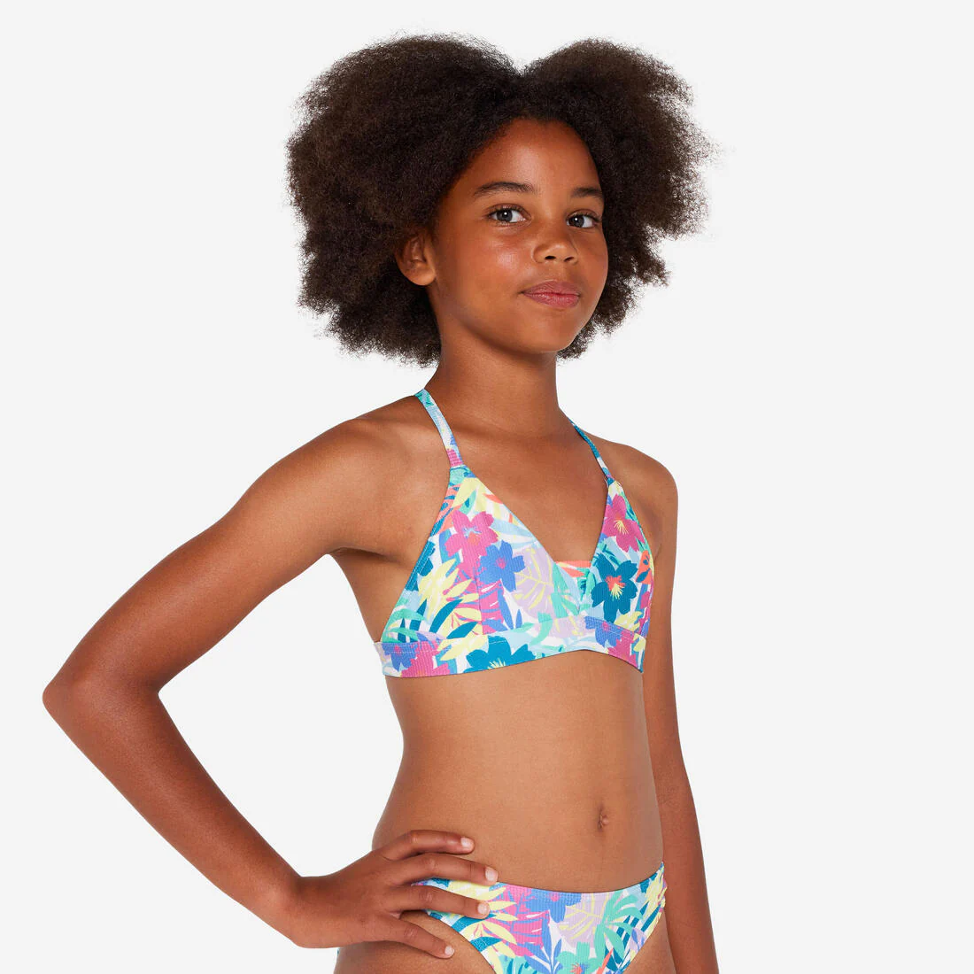 Haut de maillot de bain fleuri surf Fille - Lizy cobe - Image 2
