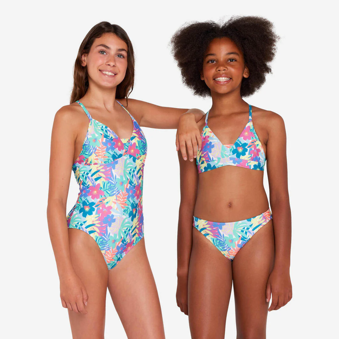 Haut de maillot de bain fleuri surf Fille - Lizy cobe - Image 3