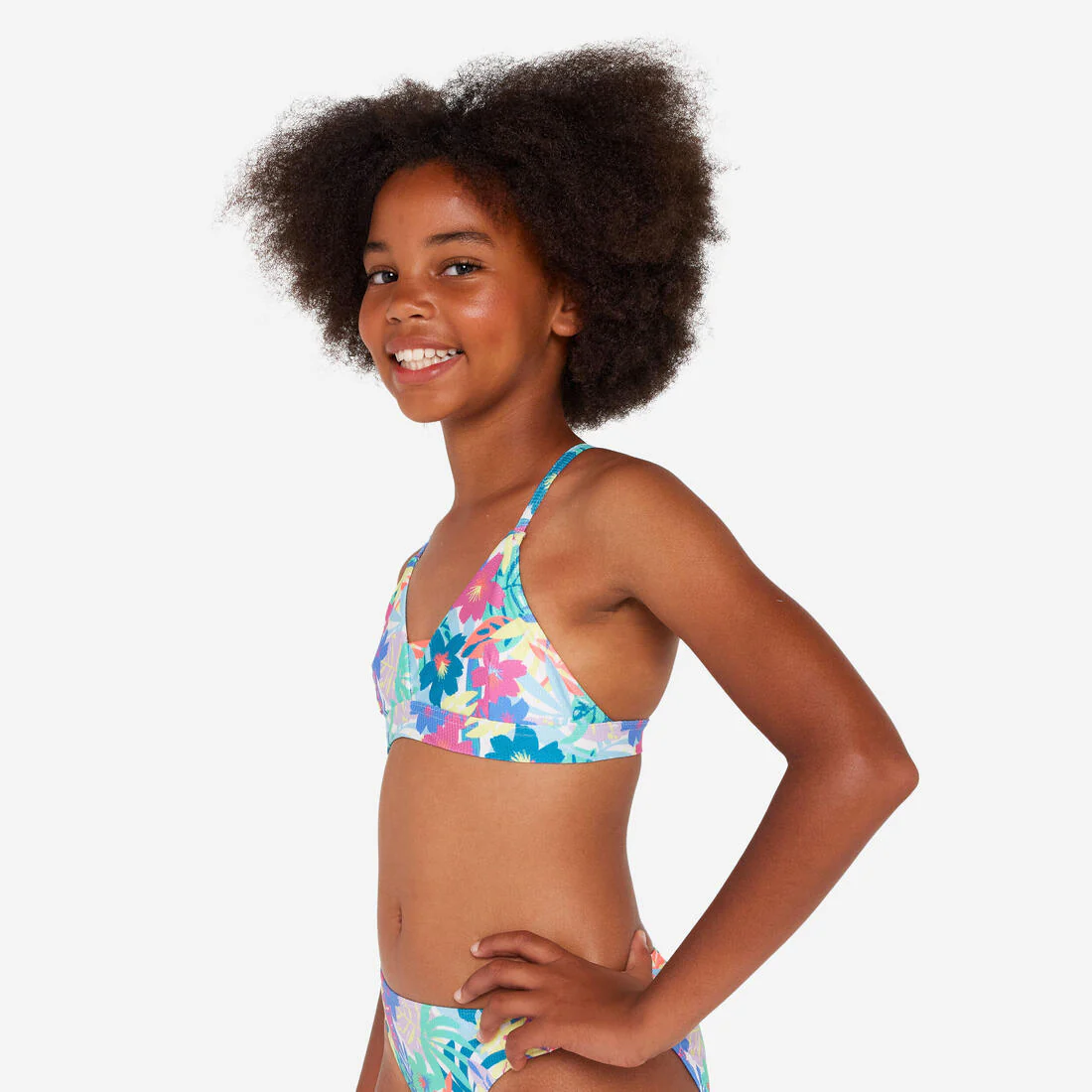 Haut de maillot de bain fleuri surf Fille - Lizy cobe - Image 6