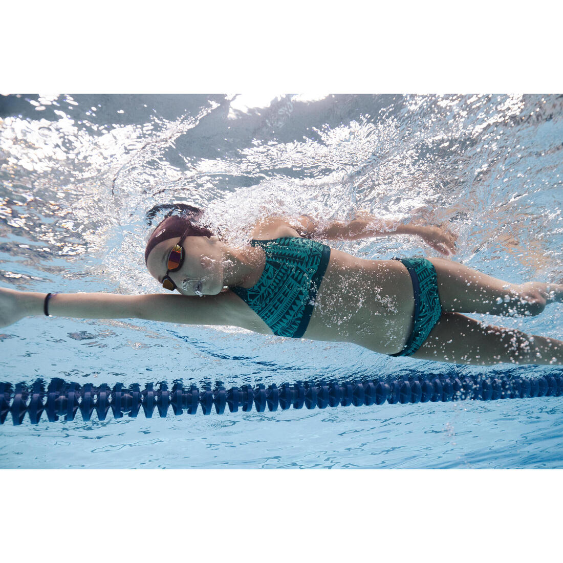 Haut de maillot de bain natation Fille ado, Kamyleon fatu - Image 8