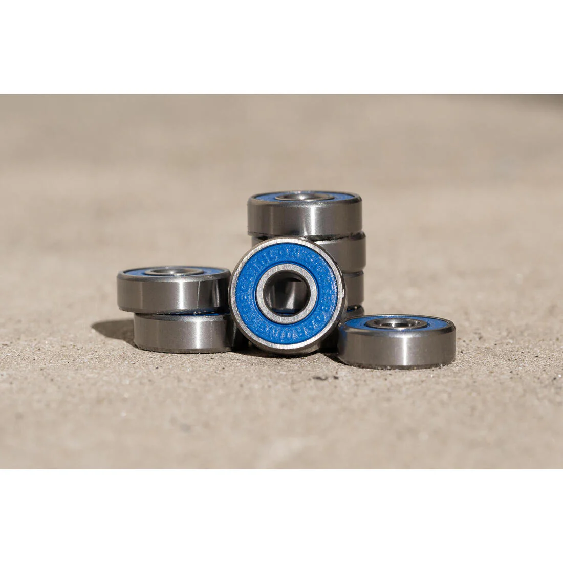 JEU DE 8 ROULEMENTS DE SKATEBOARD HAUTE QUALITE BR500 BLEUS - Image 7