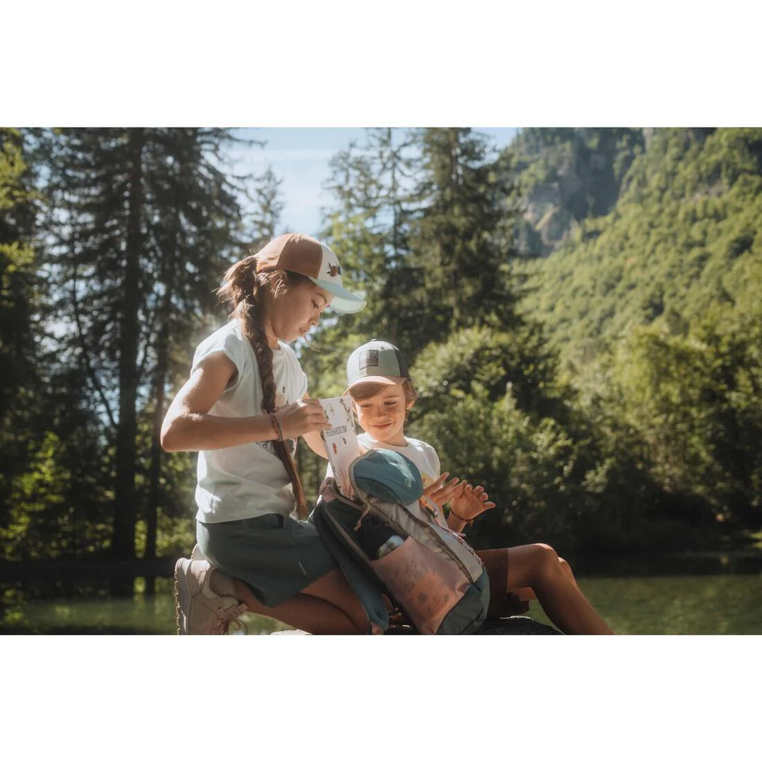 Jupe-short de randonnée enfant 7-15 ans, MH100 verte - Image 21