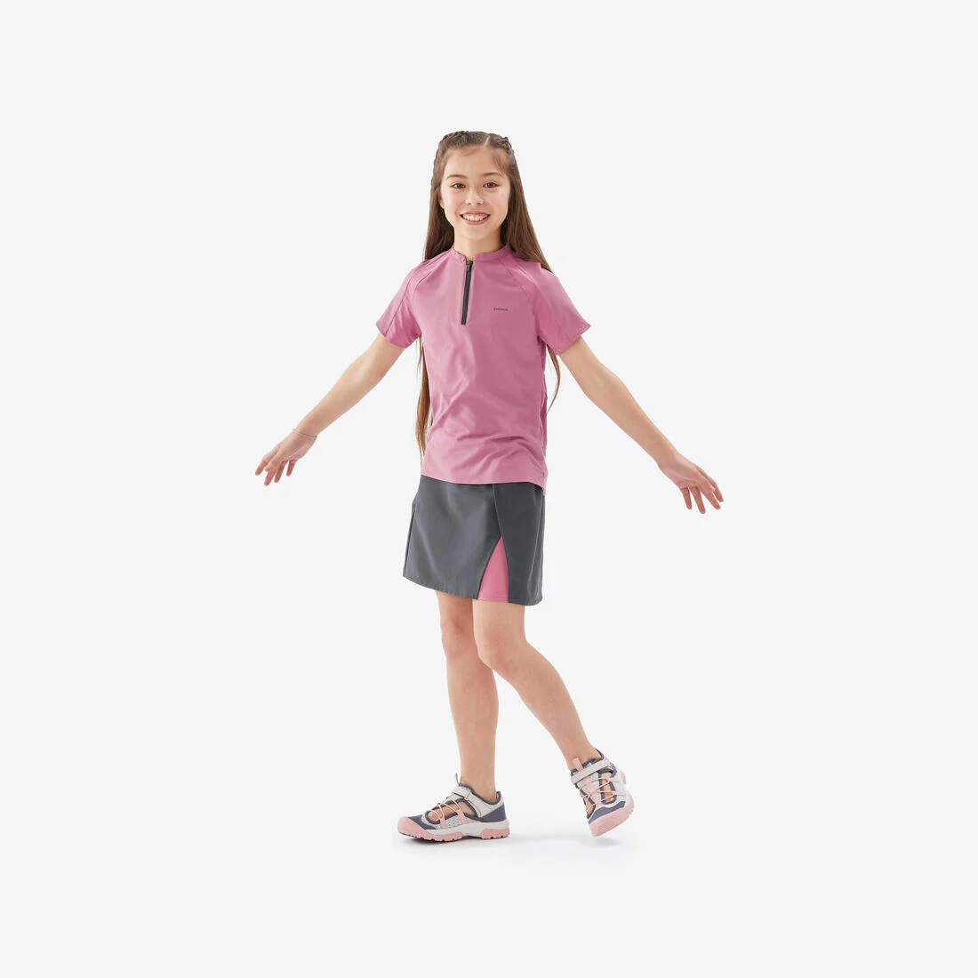 Jupe-short de randonnée enfant 7-15 ans, MH100 verte - Image 3