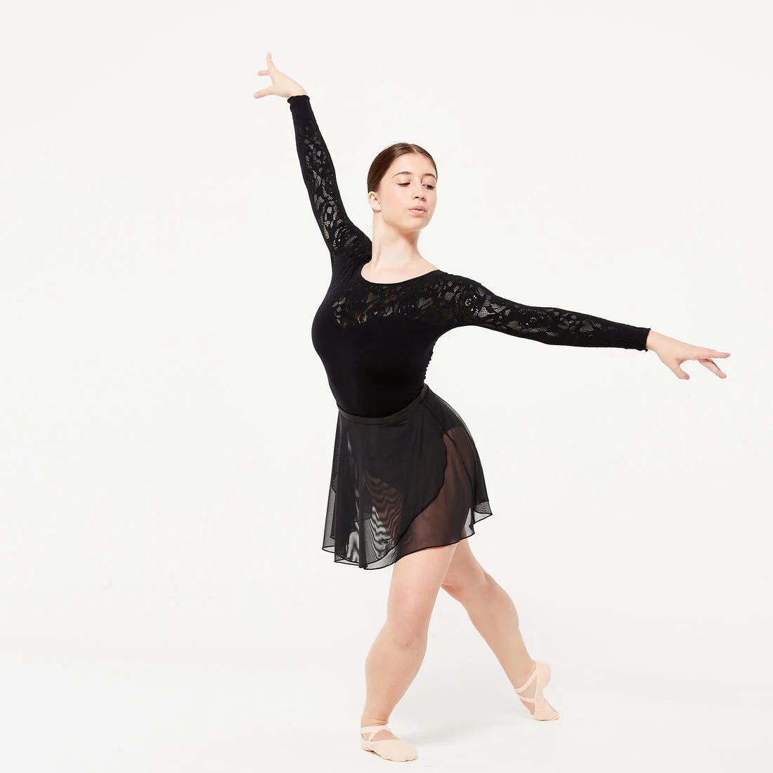 Jupette danse classique en voile - noire - Image 5
