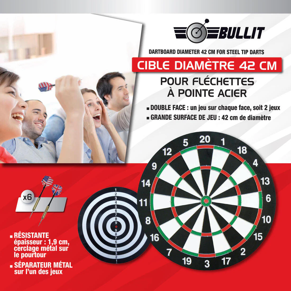 KIT CIBLE DE FLECHETTES POINTES ACIER - Image 3