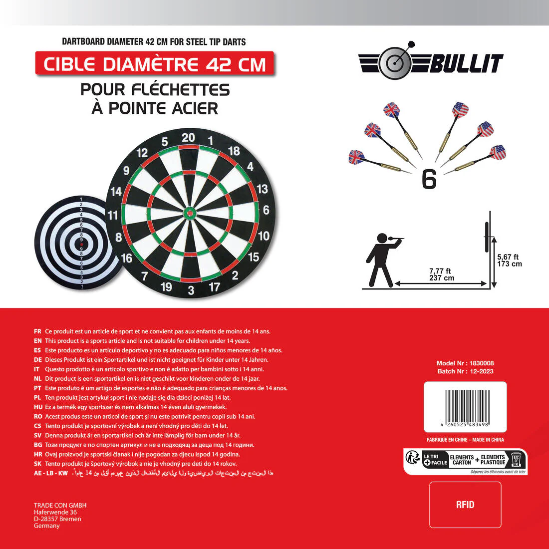 KIT CIBLE DE FLECHETTES POINTES ACIER - Image 4