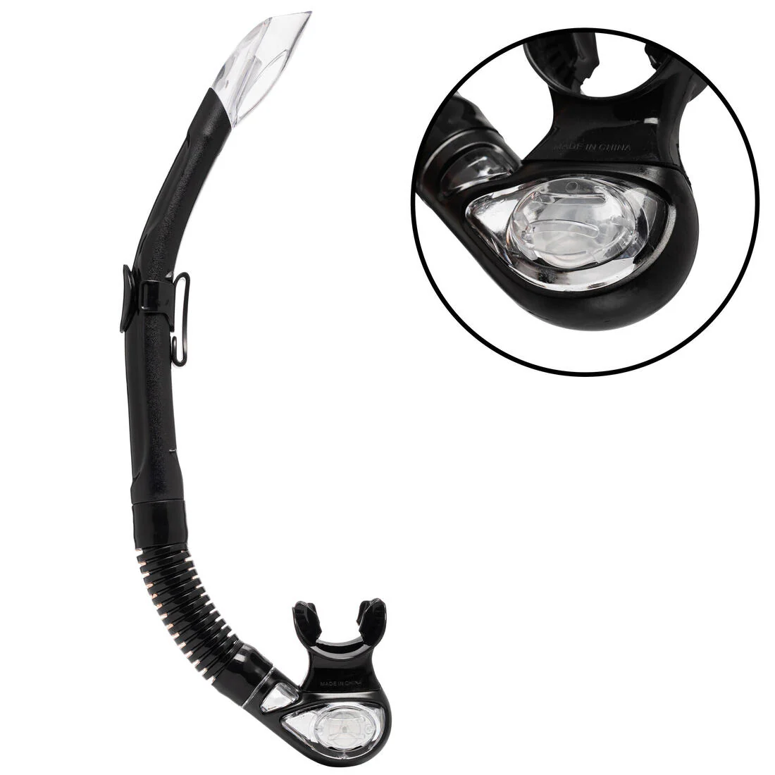 Kit de snorkeling Palmes masque et tuba - Kit tropical noir et blanc - Image 5