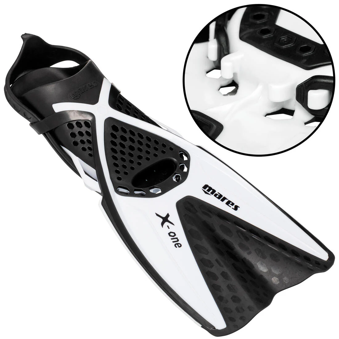Kit de snorkeling Palmes masque et tuba - Kit tropical noir et blanc - Image 6